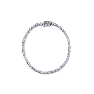 Pulseira Riviera Brilhante ouro branco 18k